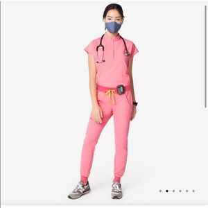 Figs Zamora Jogger Scrub Pants Neon Pink XL / Tall